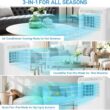 Garvee 10000 BTU Portable AC 4-in-1 Cooling for 450 Sq Ft Rooms Dehumidifier Fan Remote 24H Timer