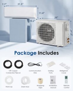AECOJOY 12000 BTU Mini Split AC/Heating System