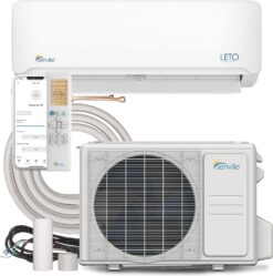Senville LETO Series Mini Split Air Conditioner Heat Pump 12000 BTU 110/120V Inverter Works with Alexa SEER2 20.8 1 Ton White