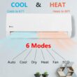 Winado Air Conditioners 1 zone 9000-BTU Ductless Mini Split Air Conditioner Heat Pump Included with 115-Volt