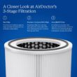 AIRDOCTOR AD4000 Air Purifier. Perfect for Large Rooms, Basements Up to 2,776 ft2. Removes Allergens, Smoke, Dust, Mold, Pet Hair, Odors, Pollen. Hospital-Grade UltraHEPA & Premium Carbon Filtration