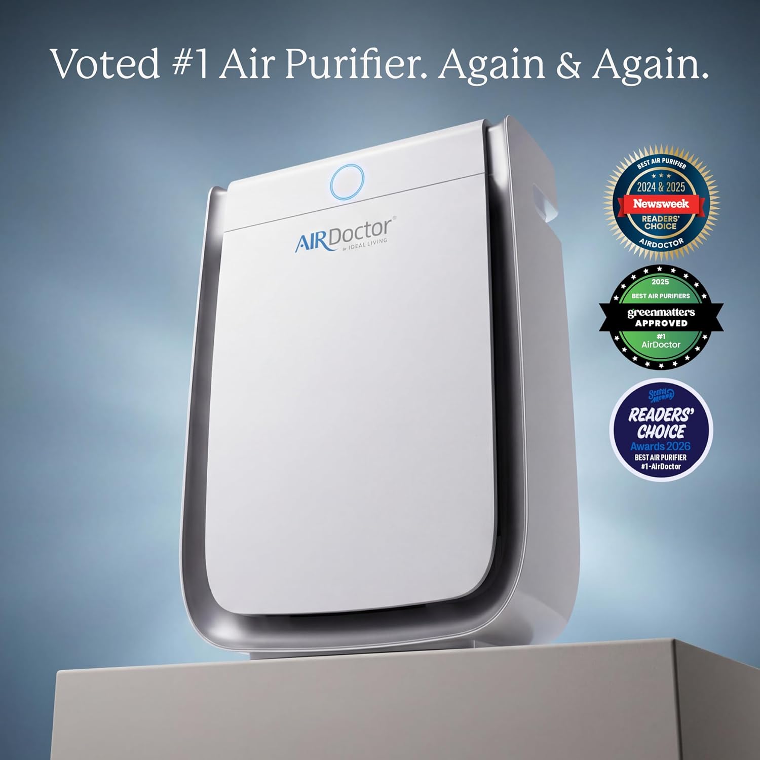 AIRDOCTOR AD3500 Smart App Air Purifier. Cleans Bedrooms, Large Rooms Up to 2,520 ft2. Remove Allergens, Smoke, Dust, Mold, Pet Hair, Odors, Pollen. Hospital-Grade UltraHEPA, Premium Carbon Filtration AIRDOCTOR AD3500 Smart App Air Purifier. Cleans Bedrooms, Large Rooms Up to 2,520 ft2. Remove Allergens, Smoke, Dust, Mold, Pet Hair, Odors, Pollen. Hospital-Grade UltraHEPA, Premium Carbon Filtration