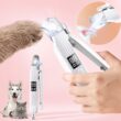2-in-1 Electric Pet Nail Trimmer & Grinder with LED Light – Rechargeable Nail Grooming Tool for Small, Medium & Large Dogs and Cats