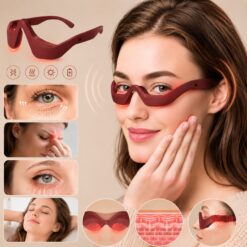 4 Smart Massage Modes & 3 EMS Levels: Customize your eye care routine with multiple massage modes designed to revitalize, lift, relax, and refresh the delicate under-eye area. Red Light Therapy for Under Eye Care: Gentle red light technology helps improve the appearance of dark circles while supporting smoother and healthier-looking skin. Helps Reduce Eye Fatigue & Puffiness: Ideal for office workers, students, gamers, and frequent screen users who experience tired or strained eyes. Lightweight & Comfortable Design: Weighing only 38g, these eye massage glasses are easy to wear for extended comfort at home, in the office, or while traveling. Rechargeable & Wireless Convenience: Features fast USB charging with up to 90 minutes of use on a single charge for portable relaxation anytime, anywhere. Automatic 10-Minute Timer: Built-in smart timing function provides safe and convenient massage sessions without overuse. Hands-Free Relaxation: Enjoy eye massage while reading, resting, or using your phone without blocking your daily activities.