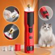 ROJECO Rechargeable Pet Nail Grinder with LED Light – 7 Speed Electric Nail Trimmer for Dogs and Cats