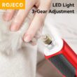 ROJECO Rechargeable Pet Nail Grinder with LED Light – 7 Speed Electric Nail Trimmer for Dogs and Cats