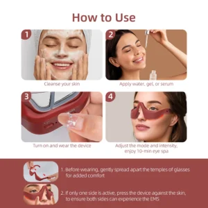 Eye Massager Glasses for Eye Fatigue Relief and Under Eye Relaxation Massage