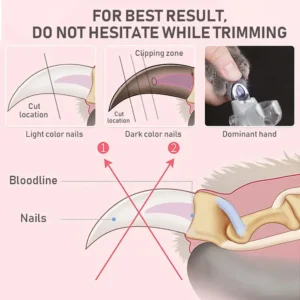 LED Pet Nail Clipper for Cats & Dogs – Professional Grooming Scissors with Safety Light & Precision Nail Cutter