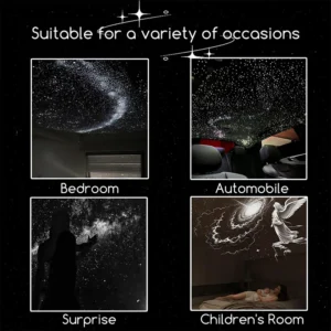 Mini Galaxy Star Projector Night Light 2 in 1 Atmosphere Lamp for Bedroom, Car and Home Decoration