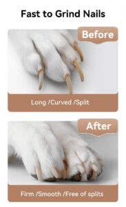 ROJECO Rechargeable Pet Nail Grinder with LED Light – 7 Speed Electric Nail Trimmer for Dogs and Cats