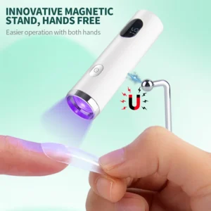 Portable UV Nail Lamp Rechargeable Mini Nail Dryer with Stand for Gel Polish Curing