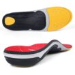 Orthopedic Plantar Fasciitis Insoles with Arch Support for Men & Women – Flat Feet Relief Inserts for Work Shoes, Sneakers & Sports Footwear,127G2-STS-red