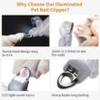 LED Pet Nail Clipper for Cats & Dogs – Professional Grooming Scissors with Safety Light & Precision Nail Cutter