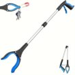 32 Inch Rotating Grabber Reacher Tool with 360° Grip, Lightweight Heavy Duty Multi-Purpose Pick-Up Tool
