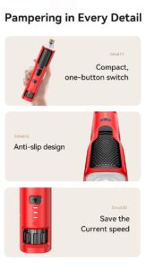 ROJECO Rechargeable Pet Nail Grinder with LED Light – 7 Speed Electric Nail Trimmer for Dogs and Cats