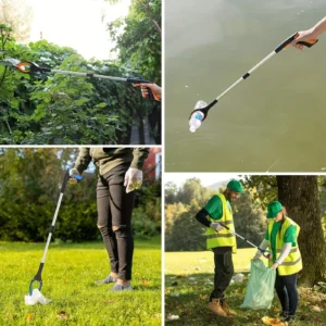 32 Inch Rotating Grabber Reacher Tool with 360° Grip, Lightweight Heavy Duty Multi-Purpose Pick-Up Tool