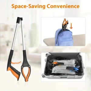 32 Inch Rotating Grabber Reacher Tool with 360° Grip, Lightweight Heavy Duty Multi-Purpose Pick-Up Tool