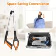32 Inch Rotating Grabber Reacher Tool with 360° Grip, Lightweight Heavy Duty Multi-Purpose Pick-Up Tool