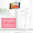 128cm Flexible Phone Holder Stand with 360° Rotating Clamp Mount for Bed, Desk & Headboard – Compatible with 3.5 to 6.7 Inch Phones