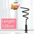 128cm Flexible Phone Holder Stand with 360° Rotating Clamp Mount for Bed, Desk & Headboard – Compatible with 3.5 to 6.7 Inch Phones