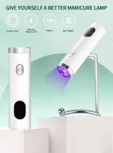 Portable UV Nail Lamp Rechargeable Mini Nail Dryer with Stand for Gel Polish Curing