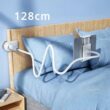 128cm Flexible Phone Holder Stand with 360° Rotating Clamp Mount for Bed, Desk & Headboard – Compatible with 3.5 to 6.7 Inch Phones