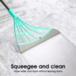 Silicone Rubber Broom Mop with Squeegee for Floor Cleaning Pet Hair and Bathroom Use (1pcs)