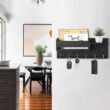 Rustic Wood Key Holder with Shelf and 6 Hooks – Wall Mounted Key Rack and Mail Organizer for Entryway and Living Room