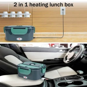 Portable Electric Lunch Box 1.5L Leakproof Food Warmer for Car and Home Use