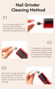 ROJECO Rechargeable Pet Nail Grinder with LED Light – 7 Speed Electric Nail Trimmer for Dogs and Cats