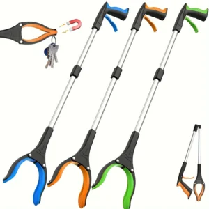 32 Inch Rotating Grabber Reacher Tool with 360° Grip, Lightweight Heavy Duty Multi-Purpose Pick-Up Tool