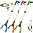32 Inch Rotating Grabber Reacher Tool with 360° Grip Lightweight Heavy Duty Trash Picker for Elderly and Home Use