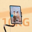 128cm Flexible Phone Holder Stand with 360° Rotating Clamp Mount for Bed, Desk & Headboard – Compatible with 3.5 to 6.7 Inch Phones