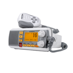Uniden UM435 Advanced Fixed Mount VHF Marine Radio, All USA/International/Canadian Marine Channels Including New 4-Digit, CDN “B” Channels, 1 Watt/25 Watt Power, Waterproof IPX8 Submersible, White