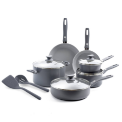 GreenPan Dover 12-Piece Cookware Set - Gray
