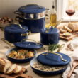 Gotham Steel Modern Cookware 11-pc. Ceramic Coating Nonstick Cookware Set - Navy