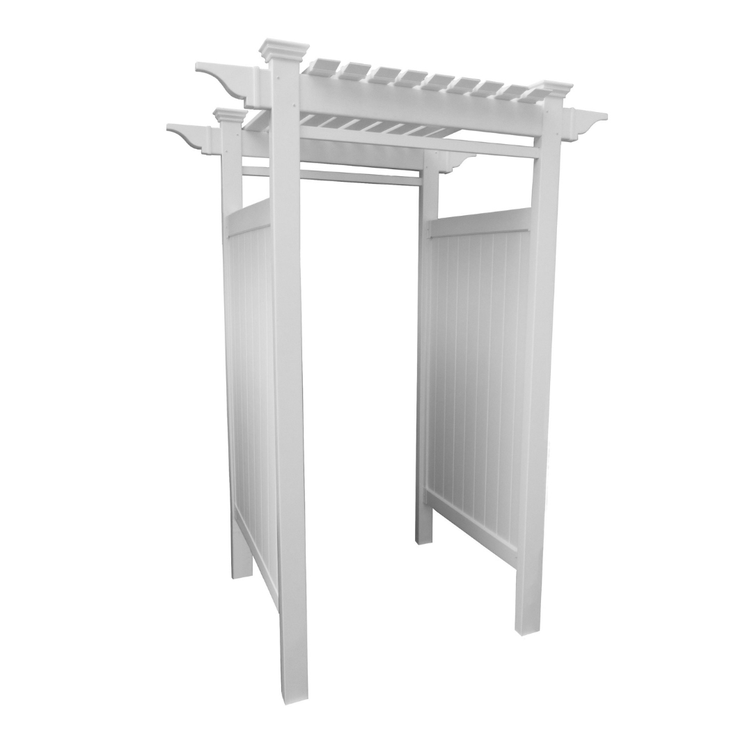 Zippity Outdoor Products 61.5-in x 46.5-in x 88.75-in White Outdoor Shower Kit Enclosure Zippity Outdoor Products 61.5-in x 46.5-in x 88.75-in White Outdoor Shower Kit Enclosure