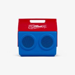 Igloo Kool Tunes Retro Bluetooth Boombox Cooler, 14 Qt Playmate Cooler with Speakers, Blue Red