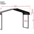 Arrow 12.17-ft W x 6-ft L x 8.5-ft H Eggshell Metal Carport