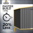 Arrow 10-ft x 10-ft Galvanized steel Metal Storage Shed