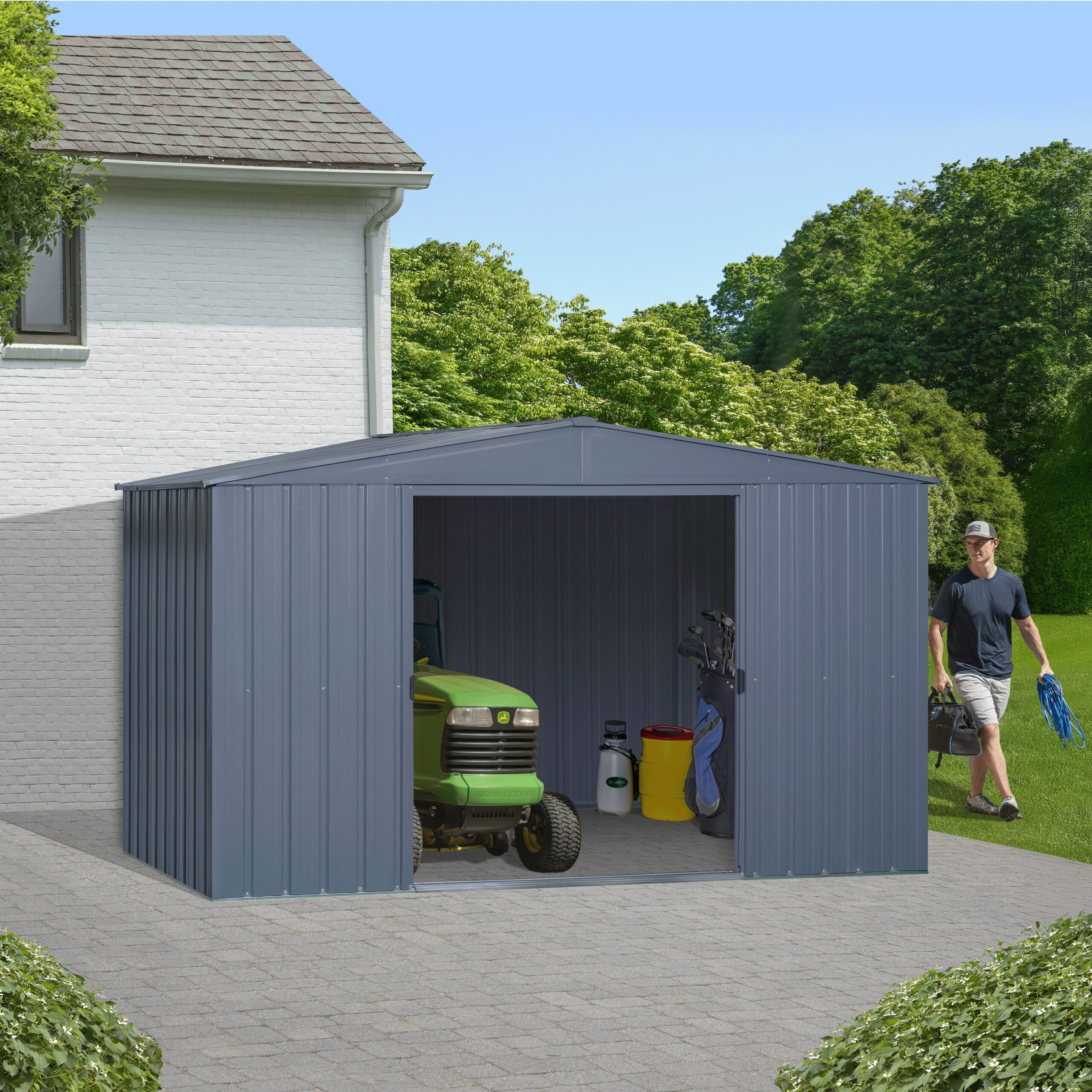 Arrow 10-ft x 8-ft Galvanized steel Metal Storage Shed Arrow 10-ft x 8-ft Galvanized steel Metal Storage Shed