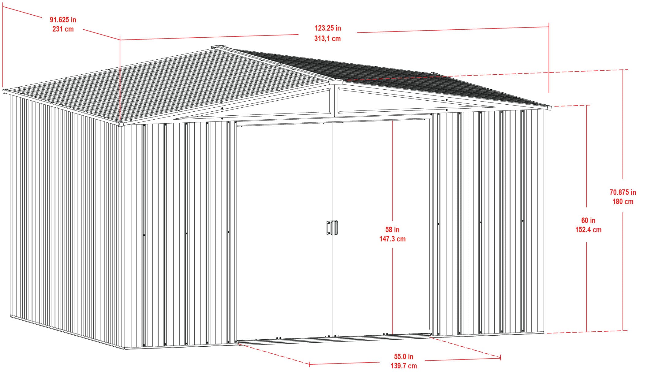 Arrow 10-ft x 8-ft Galvanized steel Metal Storage Shed Arrow 10-ft x 8-ft Galvanized steel Metal Storage Shed
