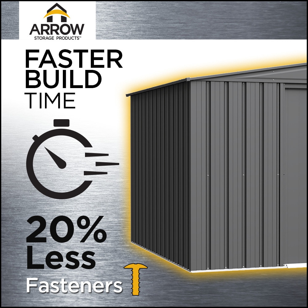 Arrow 10-ft x 8-ft Galvanized steel Metal Storage Shed Arrow 10-ft x 8-ft Galvanized steel Metal Storage Shed
