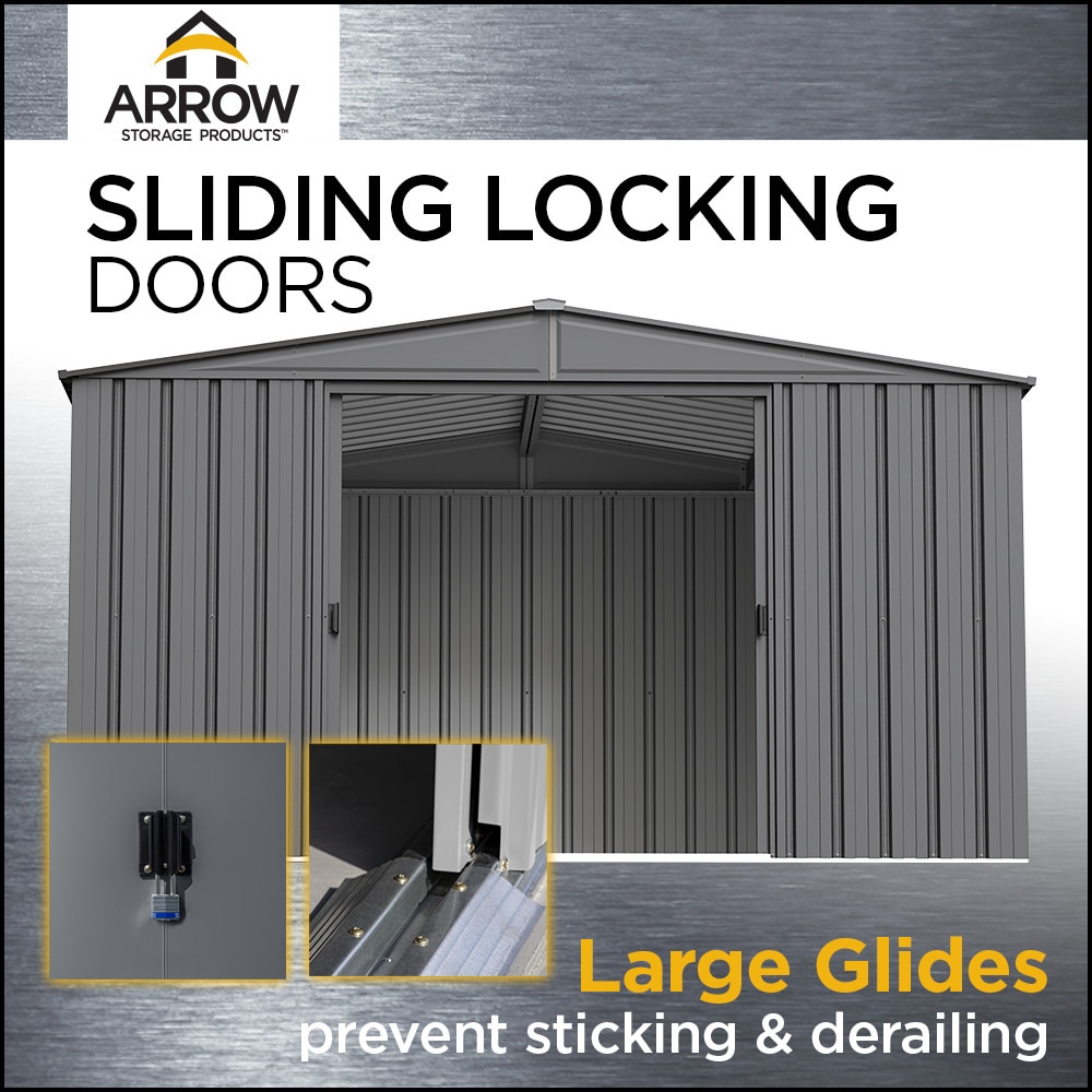 Arrow 10-ft x 8-ft Galvanized steel Metal Storage Shed Arrow 10-ft x 8-ft Galvanized steel Metal Storage Shed