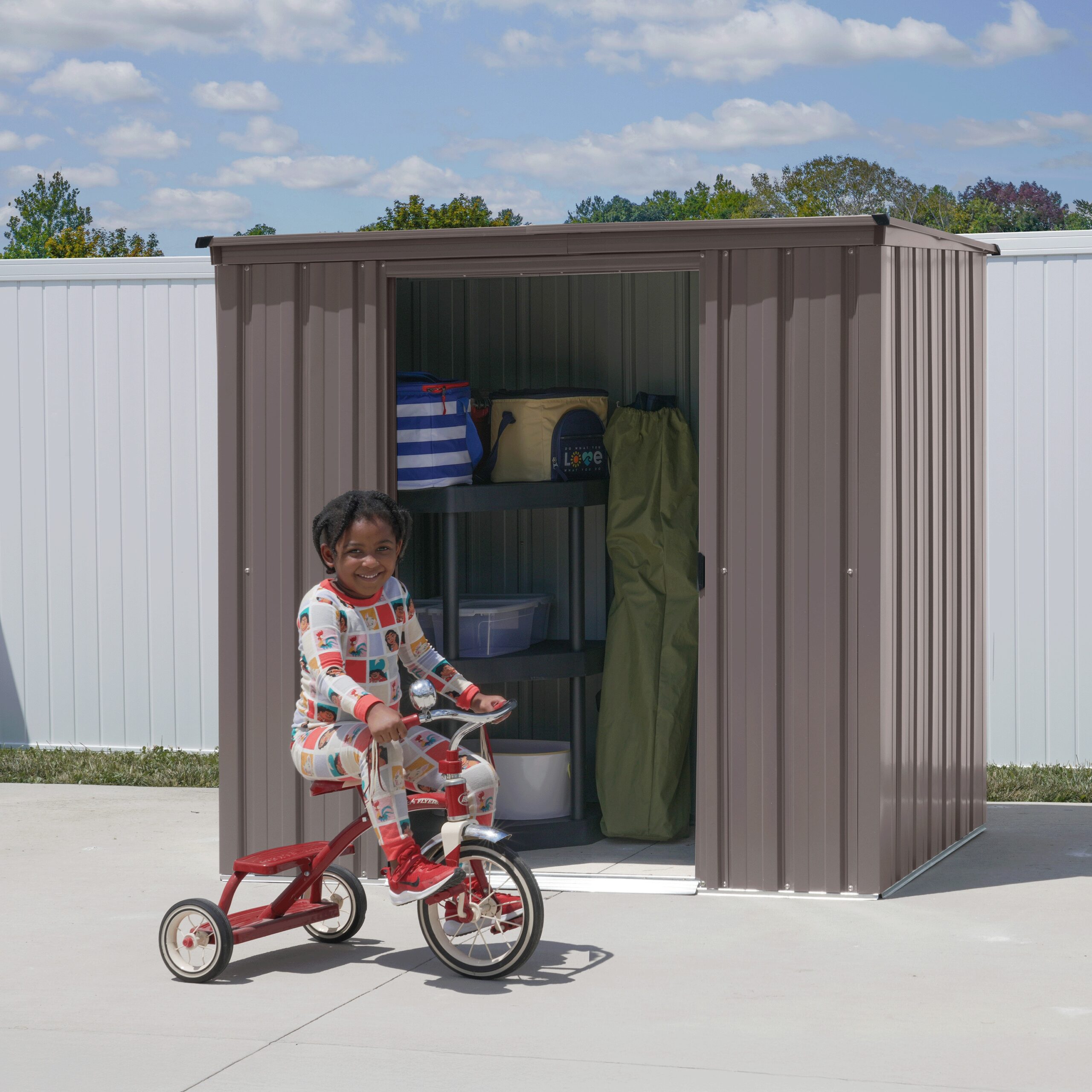 Arrow 6-ft x 4-ft Pent Galvanized steel Metal Storage Shed Arrow 6-ft x 4-ft Pent Galvanized steel Metal Storage Shed