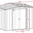 Arrow 8-ft x 6-ft Galvanized steel Metal Storage Shed