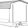 Arrow 12-ft W x 20-ft L x 7-ft H Gray Metal Carport enclosure