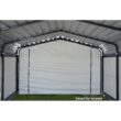 Arrow 12-ft W x 20-ft L x 7-ft H Gray Metal Carport enclosure