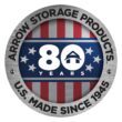 Arrow 0.1-ft W x 24-ft L x 9-ft H Eggshell Metal Carport enclosure