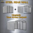 Arrow 10-ft W x 9-ft H Charcoal Metal Carport enclosure